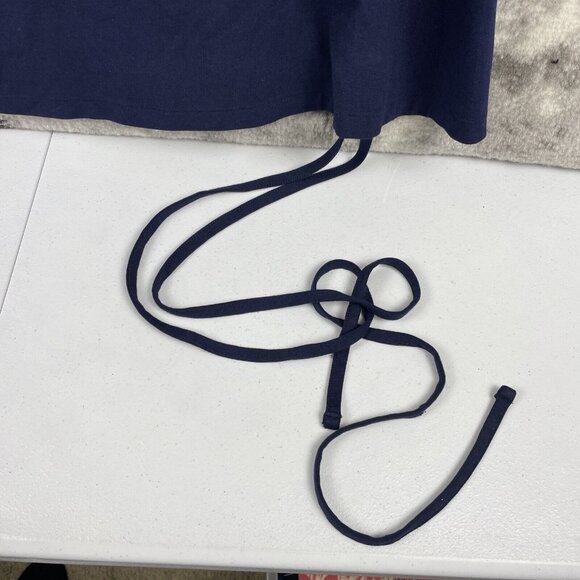 Lauren Ralph Lauren Dress Womens Size Extra Large Blue Ruffle Neck Strech Midi - Picture 9 of 14